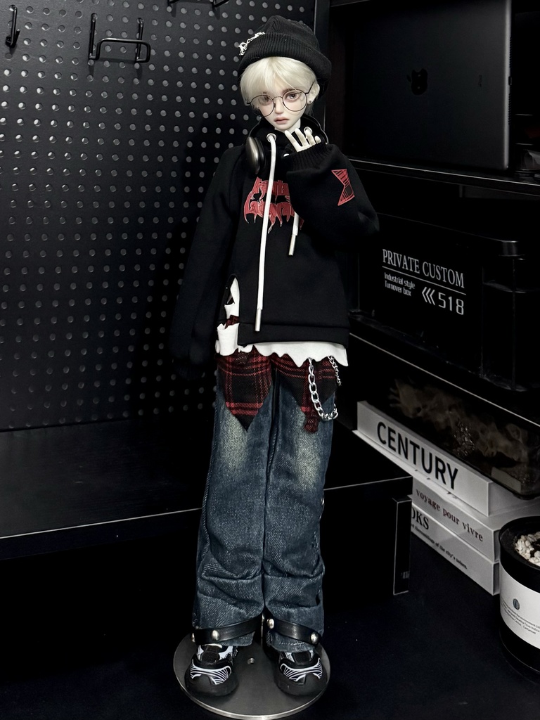 1/4ドール服 ロックコーデ