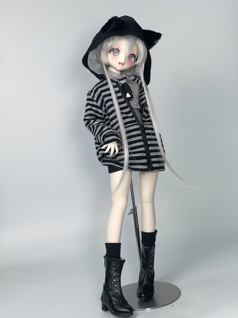 1/4ドール服 猫耳パーカーコーデセット MDD MSD