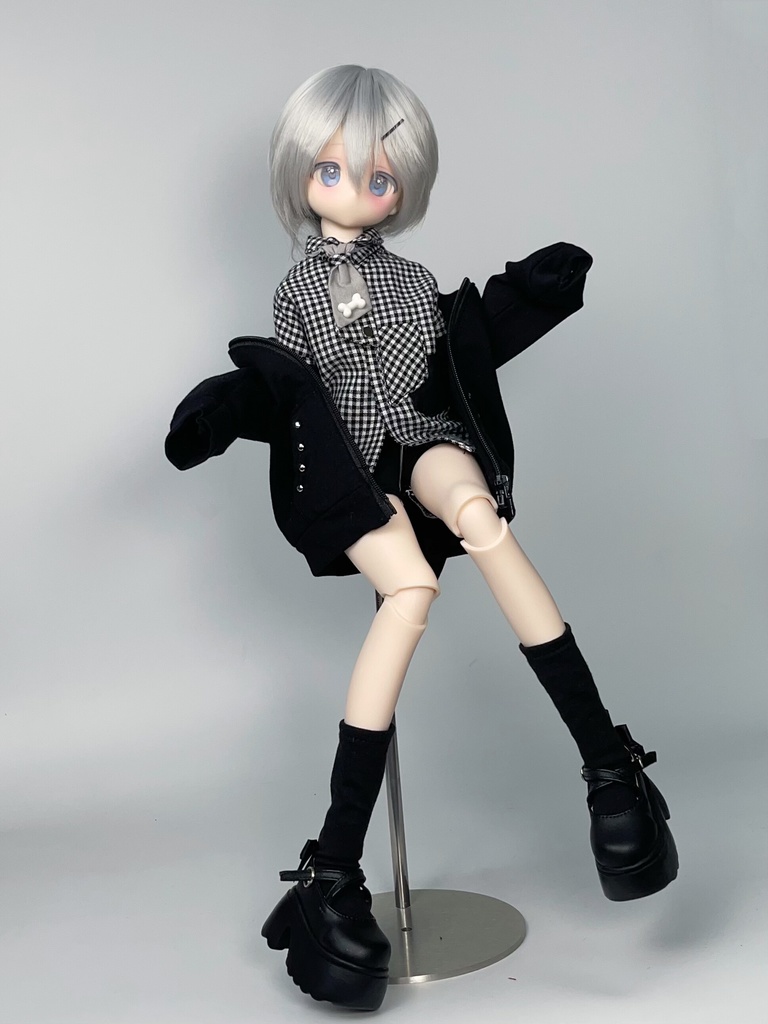 1/4ドール服 猫耳パーカーコーデセット MDD MSD