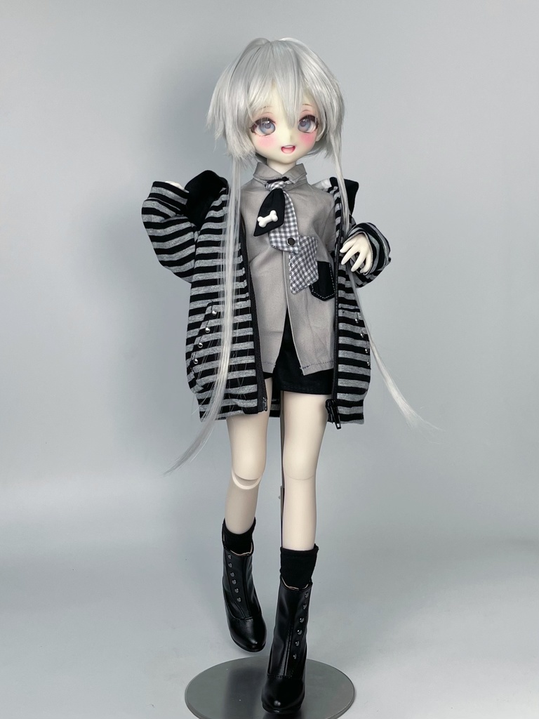 1/4ドール服 猫耳パーカーコーデセット MDD MSD