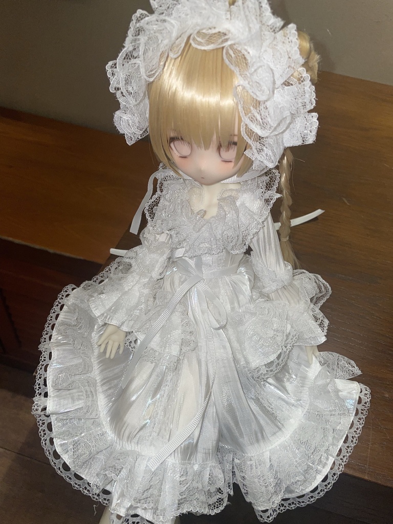 1/4ドール服 ワンピース+ヘッドドレス 1/6ドール服 1/3ドール服 OB24