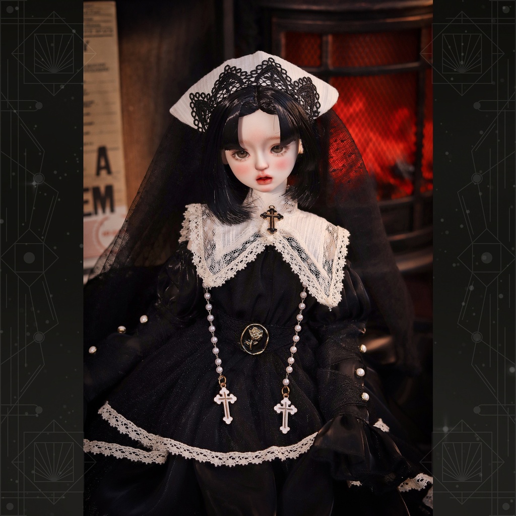 1/4ドール服　シスター服　7点セット