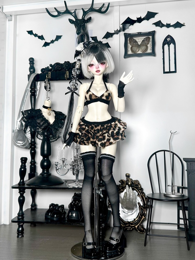 1/4ドール服 レオパード柄 ランジェリー