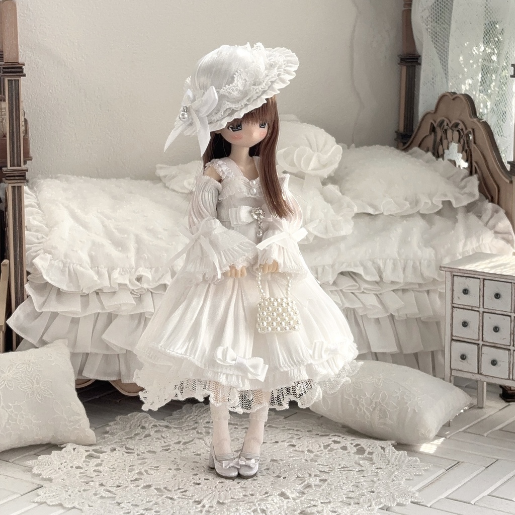白レースワンピース　5点セット　1/6ドール服　Azone　ob22　ob24