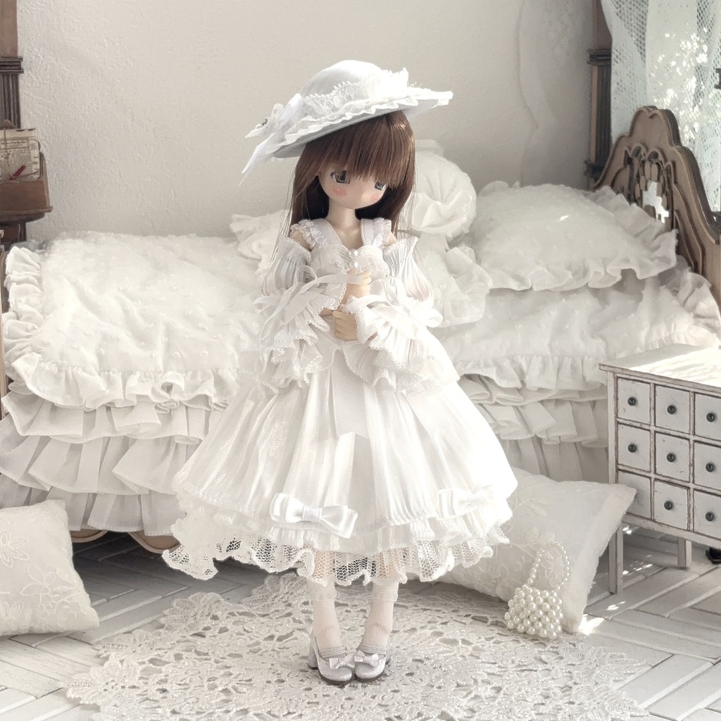 白レースワンピース　5点セット　1/6ドール服　Azone　ob22　ob24