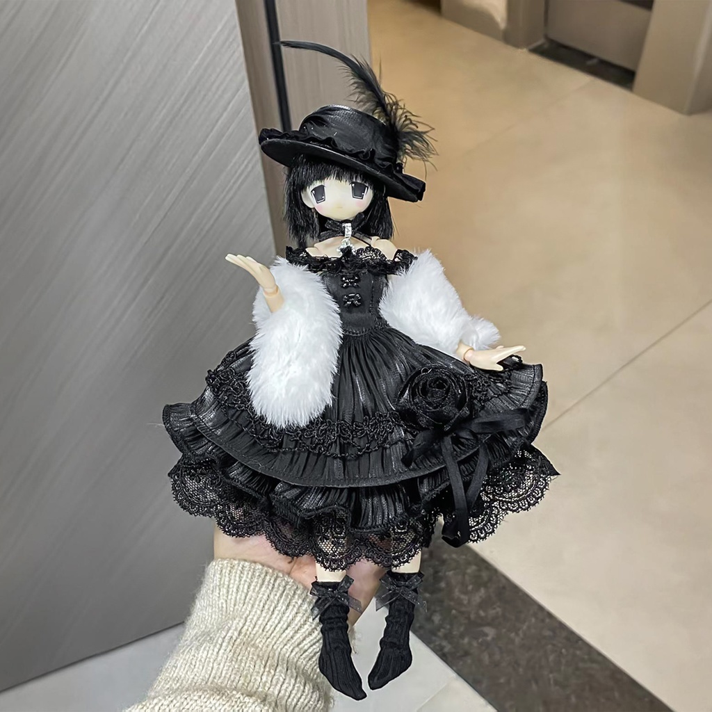 黒薔薇ドレス　7点セット　1/6ドール服　Azone　ob22　ob24