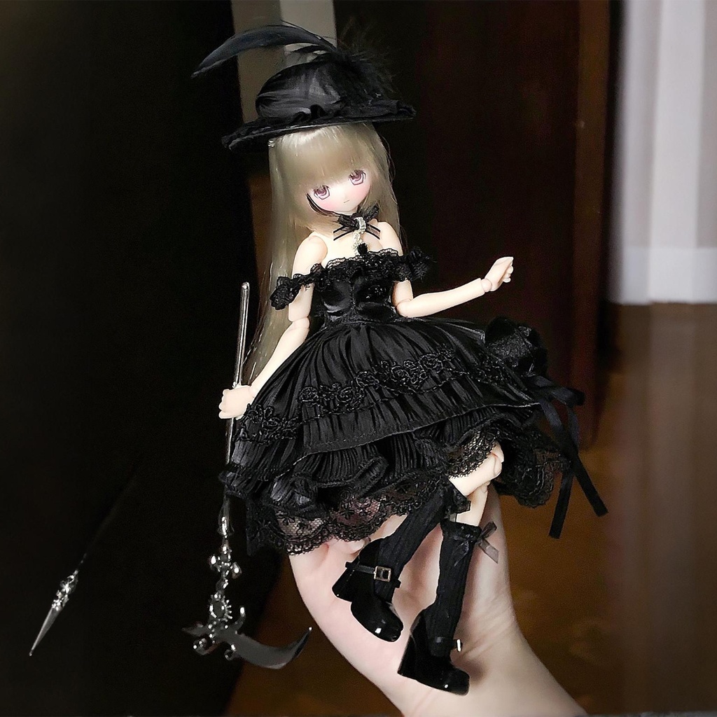 黒薔薇ドレス　7点セット　1/6ドール服　Azone　ob22　ob24