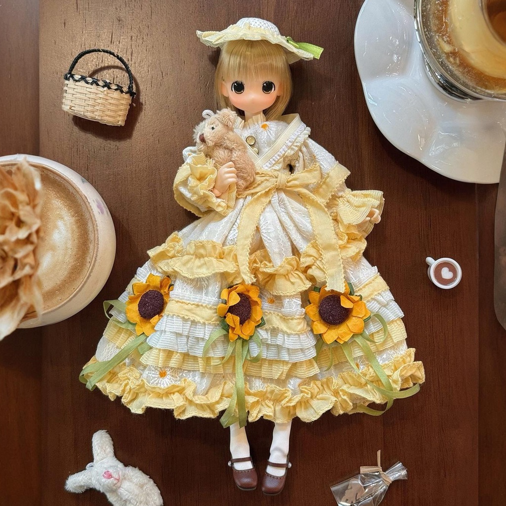 1/6ドール服　Azone　ob22　ob24　ひまわりのお茶会　3点セット