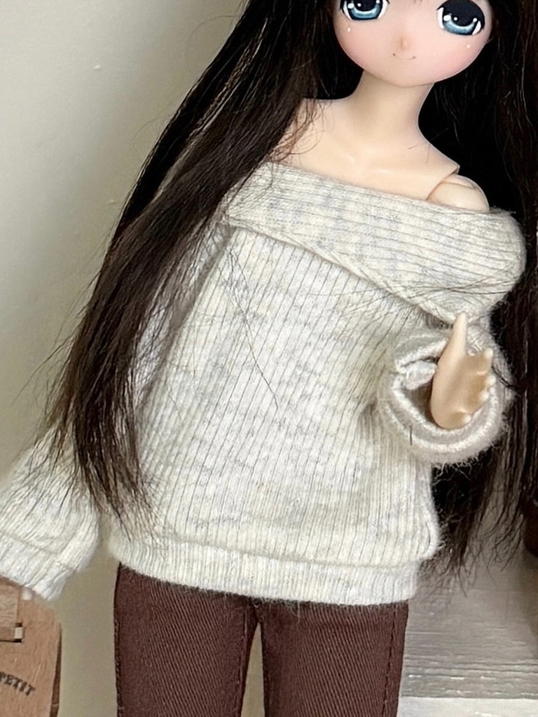 1/6ドール服 オフショルダーニット フレアパンツ ピュアニーモ S~M / オビツ22 / オビツ24