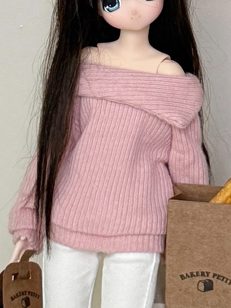 1/6ドール服 オフショルダーニット フレアパンツ ピュアニーモ S~M / オビツ22 / オビツ24