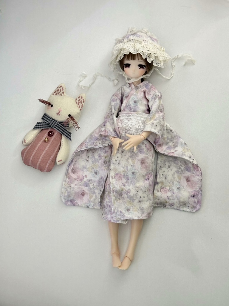 着物　紫　1/6ドール服　ピュアニーモ M　オビツ24　オビツ22