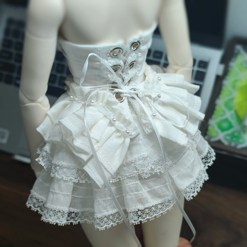 【1/4】 ビスチェ ドール服 ドール用 40cmドール スカート 1/4ドール服