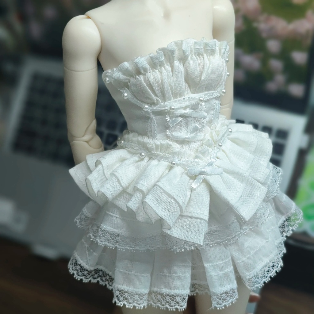 【1/4】　ビスチェ　ドール服　ドール用　40cmドール　スカート　1/4ドール服