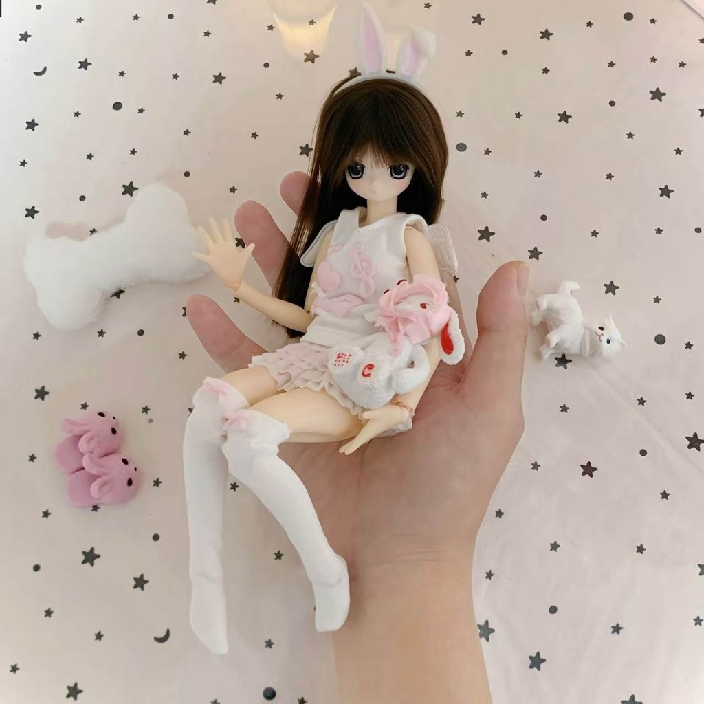 1/6ドール服 ノースリーブトップス ピュアニーモ S オビツ24 オビツ22 天使の羽 音符