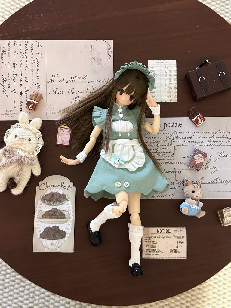 1/6ドール服 スイートメイド服 6点セット ピュアニーモ S オビツ24 オビツ22