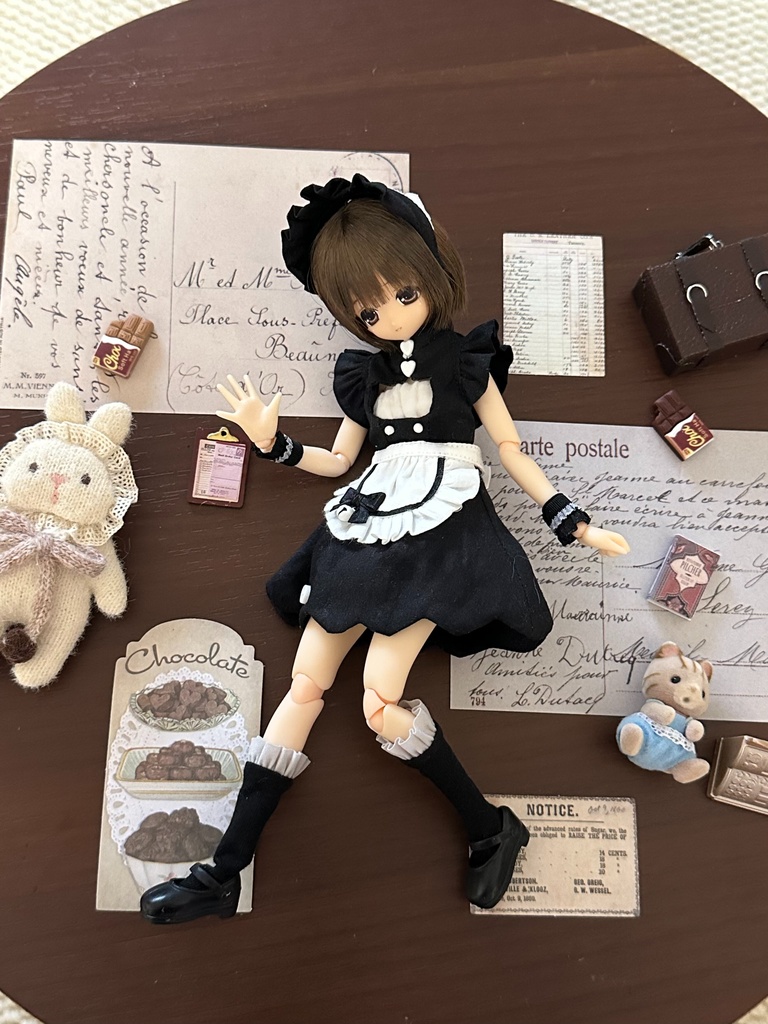 1/6ドール服 スイートメイド服 6点セット ピュアニーモ S オビツ24 オビツ22