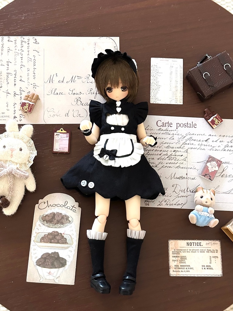 1/6ドール服 スイートメイド服 6点セット ピュアニーモ S オビツ24 オビツ22