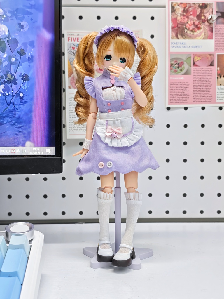 1/6ドール服 スイートメイド服 6点セット ピュアニーモ S オビツ24 オビツ22