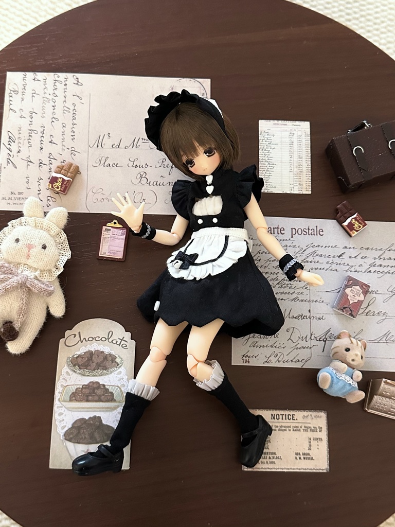 1/6ドール服 スイートメイド服 6点セット ピュアニーモ S オビツ24 オビツ22