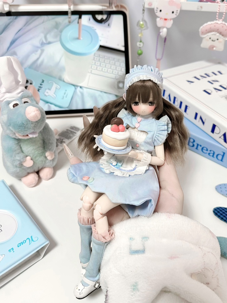 1/6ドール服 スイートメイド服 6点セット ピュアニーモ S オビツ24 オビツ22