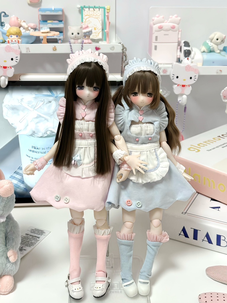 1/6ドール服　スイートメイド服　　6点セット　ピュアニーモ S　オビツ24　オビツ22　