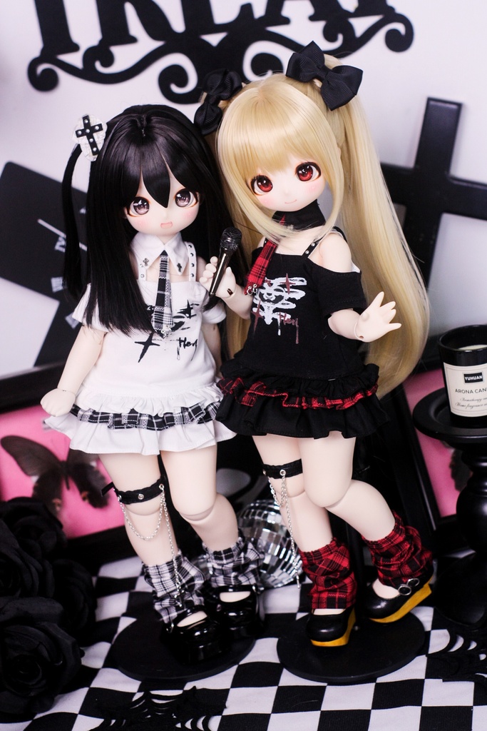 1/4ドール服 地雷系コーデ 4点セット
