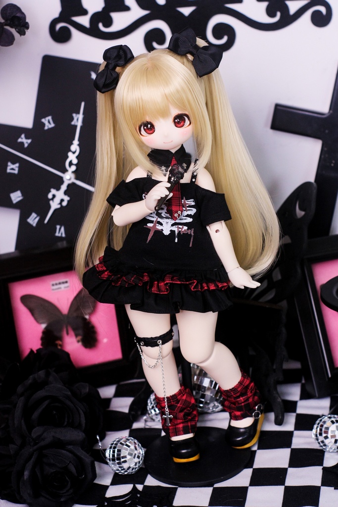 1/4ドール服 地雷系コーデ 4点セット