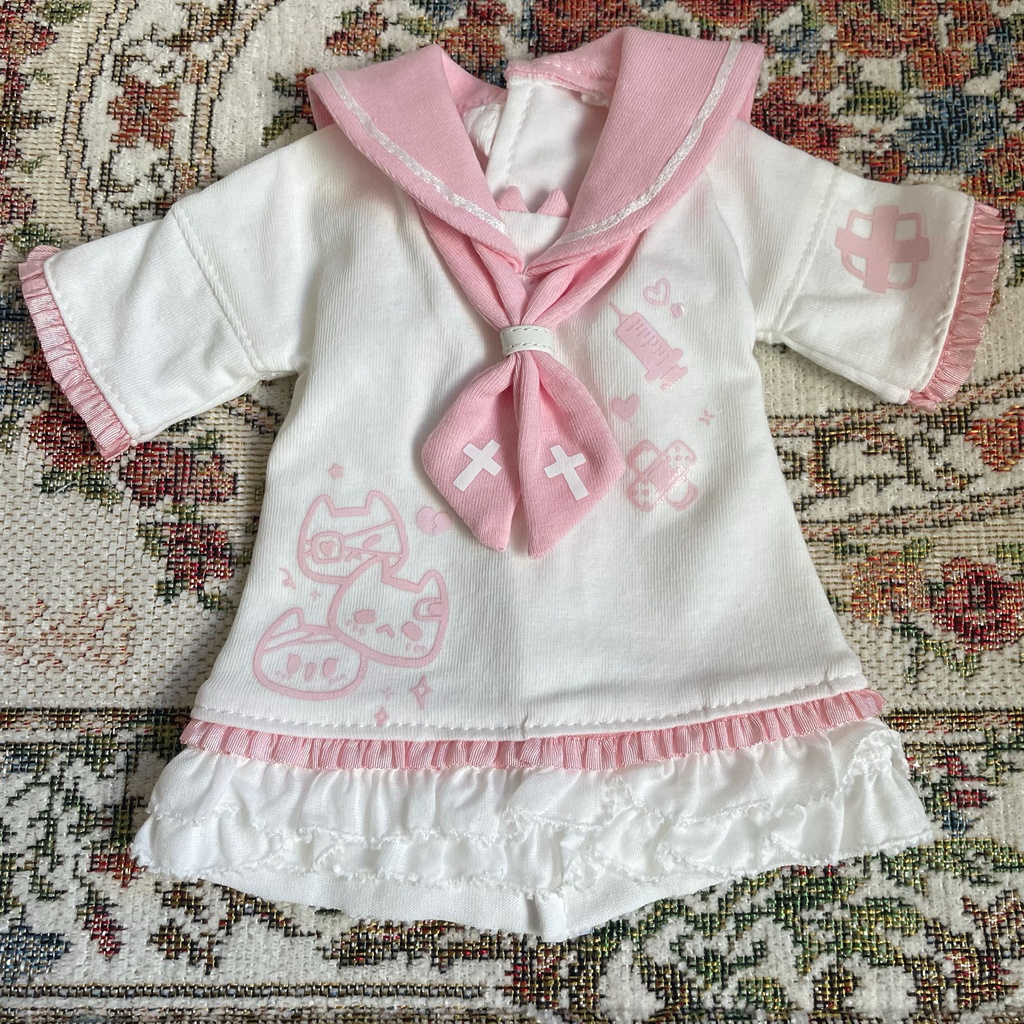 1/4ドール服 1/6ドール服 くもねこセーラー服 4点セット