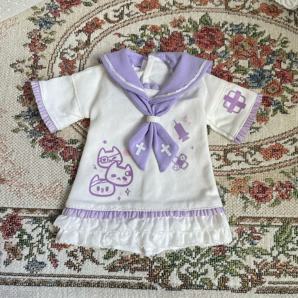 1/4ドール服 1/6ドール服 くもねこセーラー服 4点セット