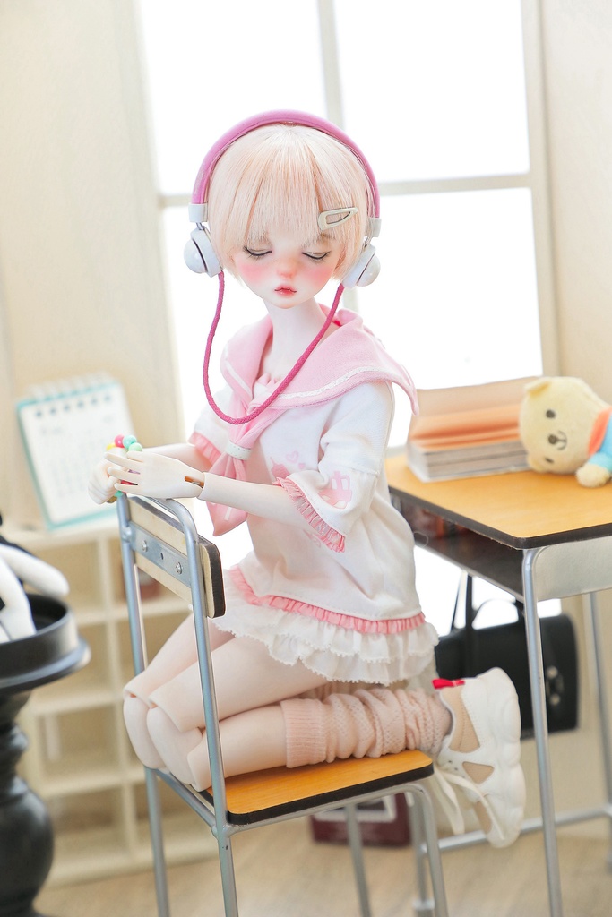 1/4ドール服 1/6ドール服 くもねこセーラー服 4点セット