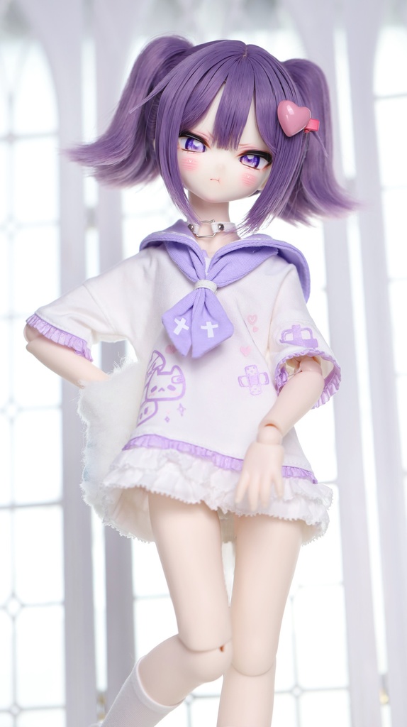 1/4ドール服 1/6ドール服 くもねこセーラー服 4点セット