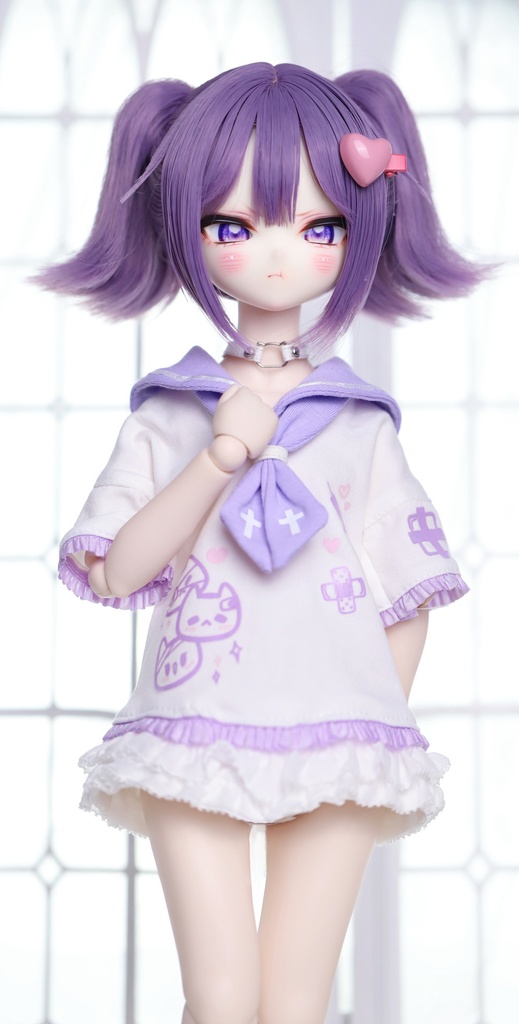 1/4ドール服 1/6ドール服 くもねこセーラー服 4点セット