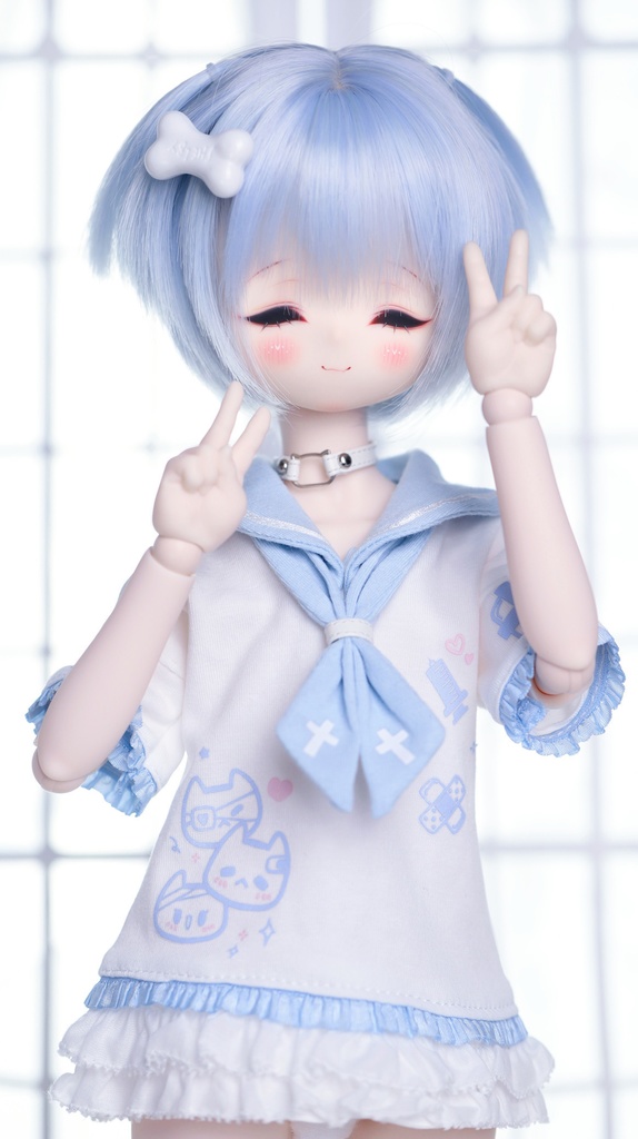 1/4ドール服 1/6ドール服 くもねこセーラー服 4点セット