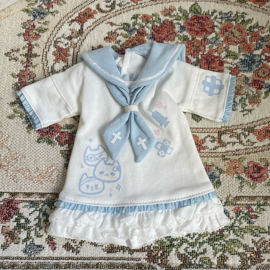 1/4ドール服 1/6ドール服 くもねこセーラー服 4点セット