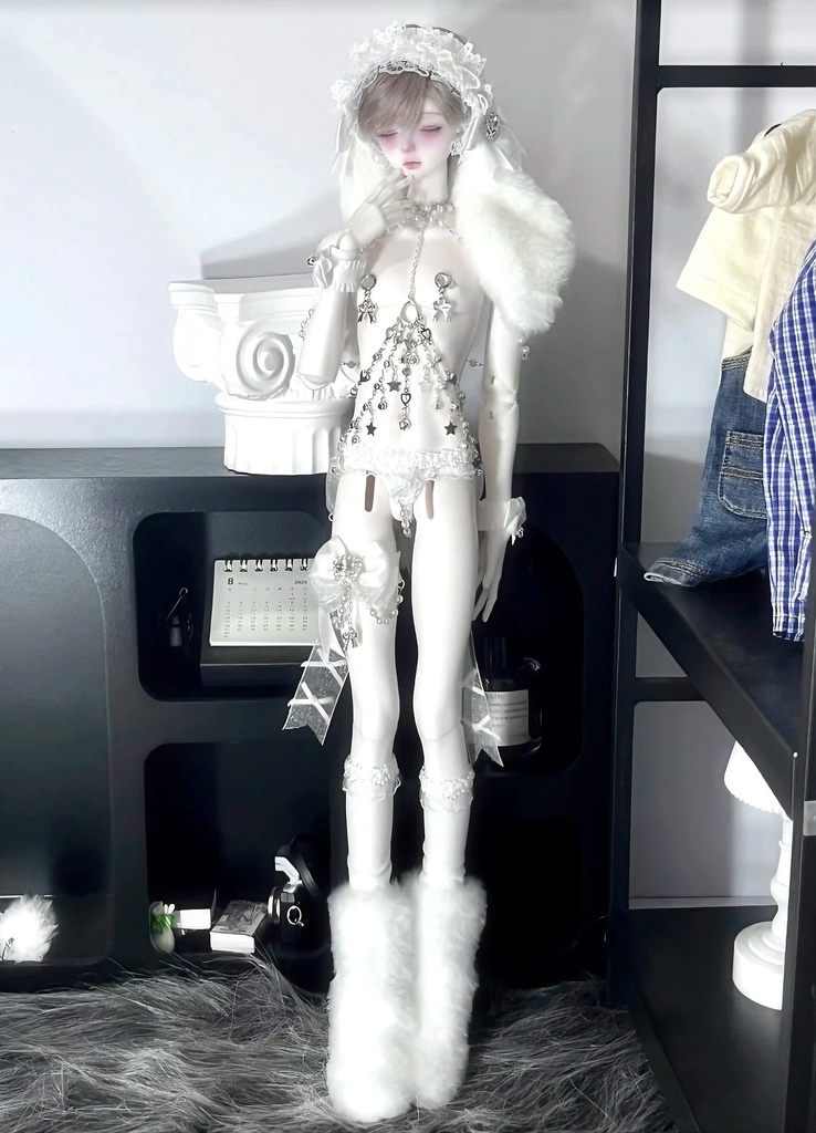 1/4ドール服 チェーンランジェリー ドール用 ウサ耳 兎耳