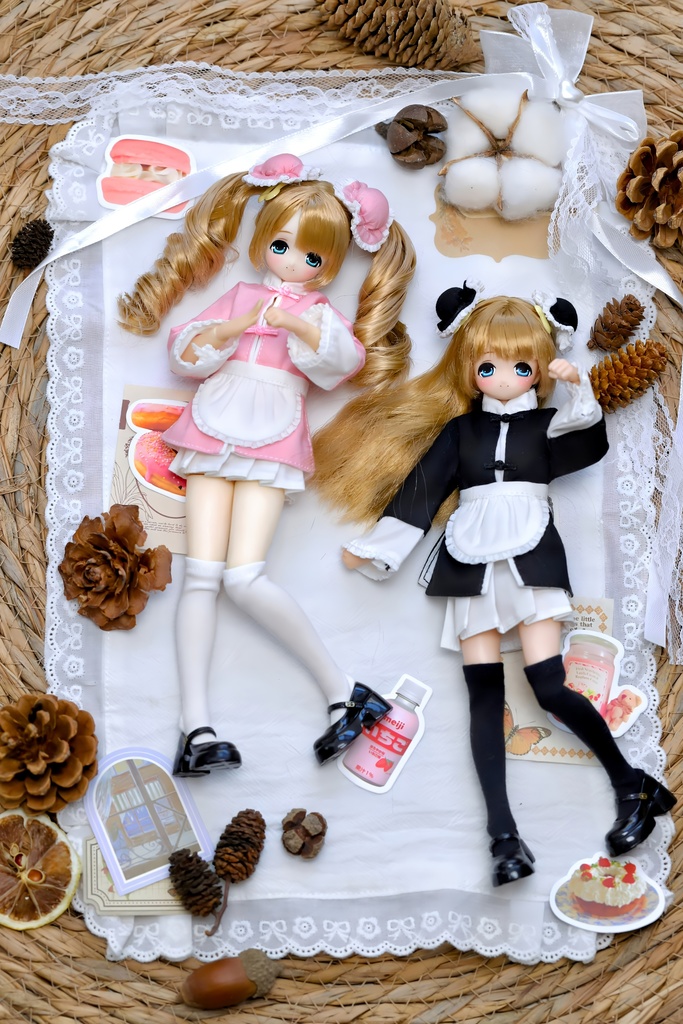 1/6ドール服 チャイナ娘風 ピュアニーモ S ピュアニーモ M オビツ24 オビツ22