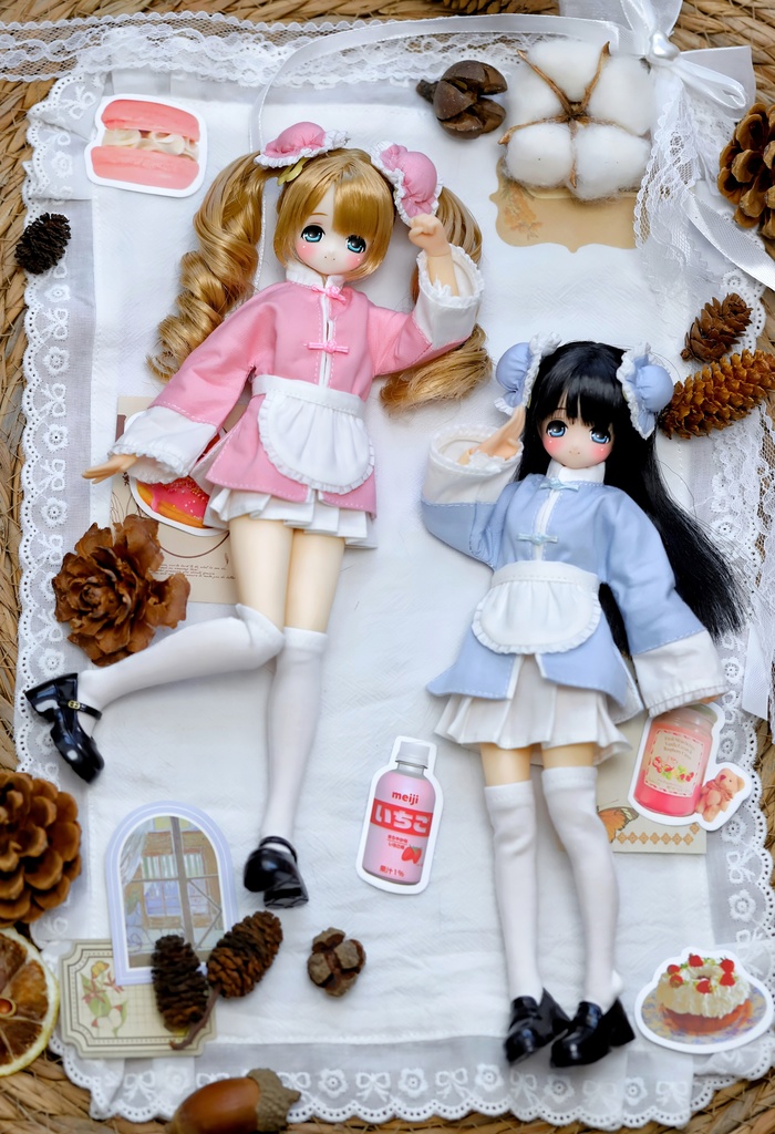 1/6ドール服 チャイナ娘風 ピュアニーモ S ピュアニーモ M オビツ24 オビツ22