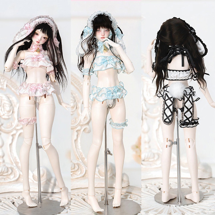 1/4ドール服 リボン垂れ耳うさぎ ランジェリーセット