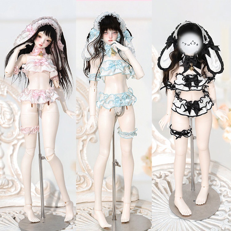 1/4ドール服　リボン垂れ耳うさぎ　ランジェリーセット