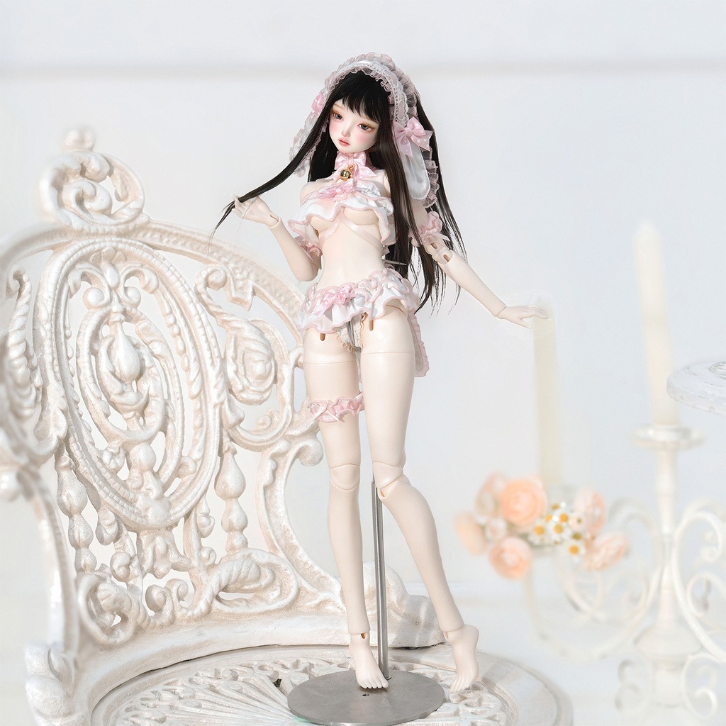 1/4ドール服 リボン垂れ耳うさぎ ランジェリーセット