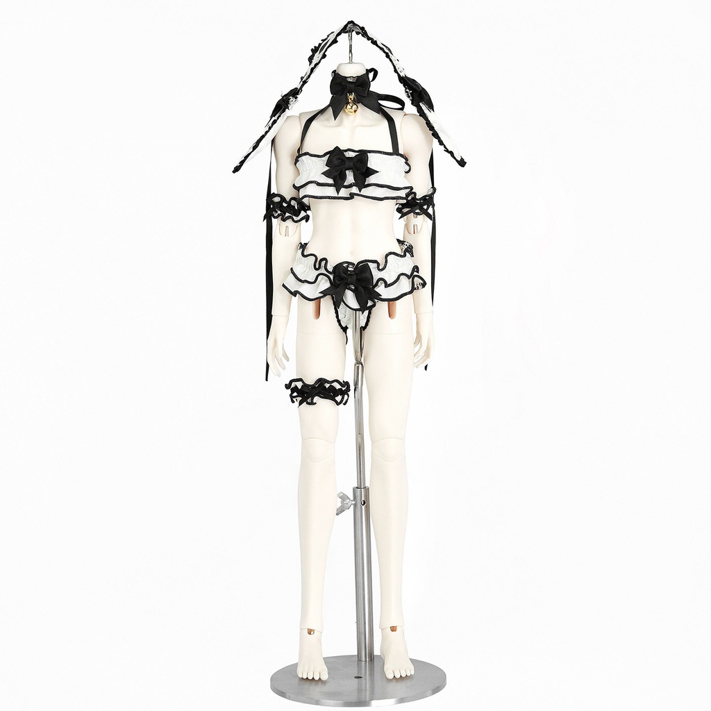 1/4ドール服 リボン垂れ耳うさぎ ランジェリーセット