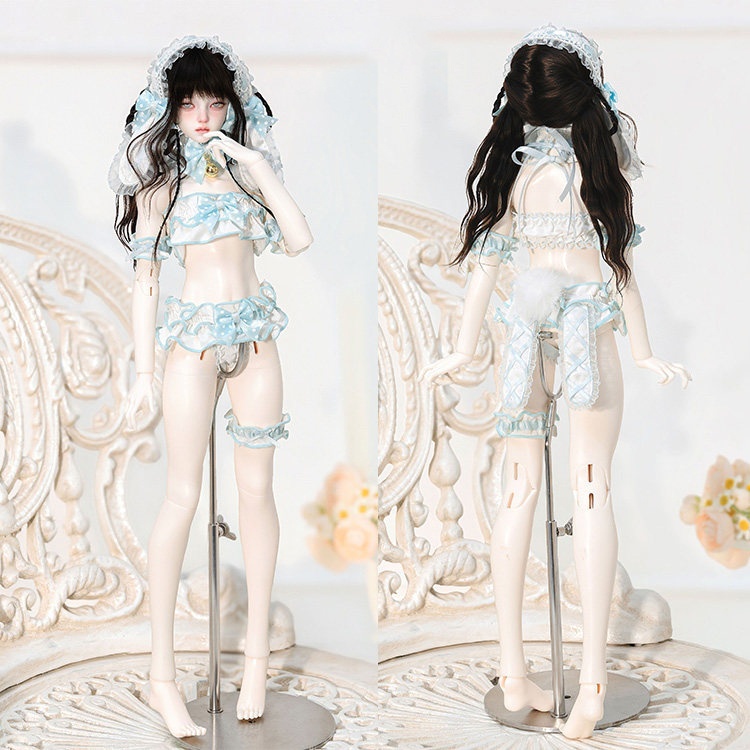 1/4ドール服 リボン垂れ耳うさぎ ランジェリーセット