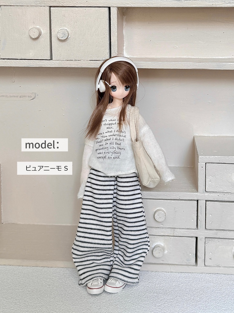 1/6ドール服 ブラウス ボーダーパンツ ピュアニーモ S ピュアニーモ M オビツ24 オビツ22