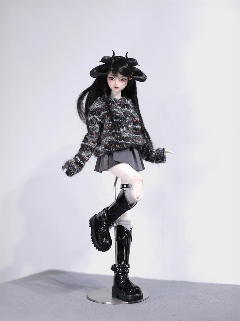 1/4ドール服 プリーツスカート ウエスト12〜15cm対応 ベルト付き