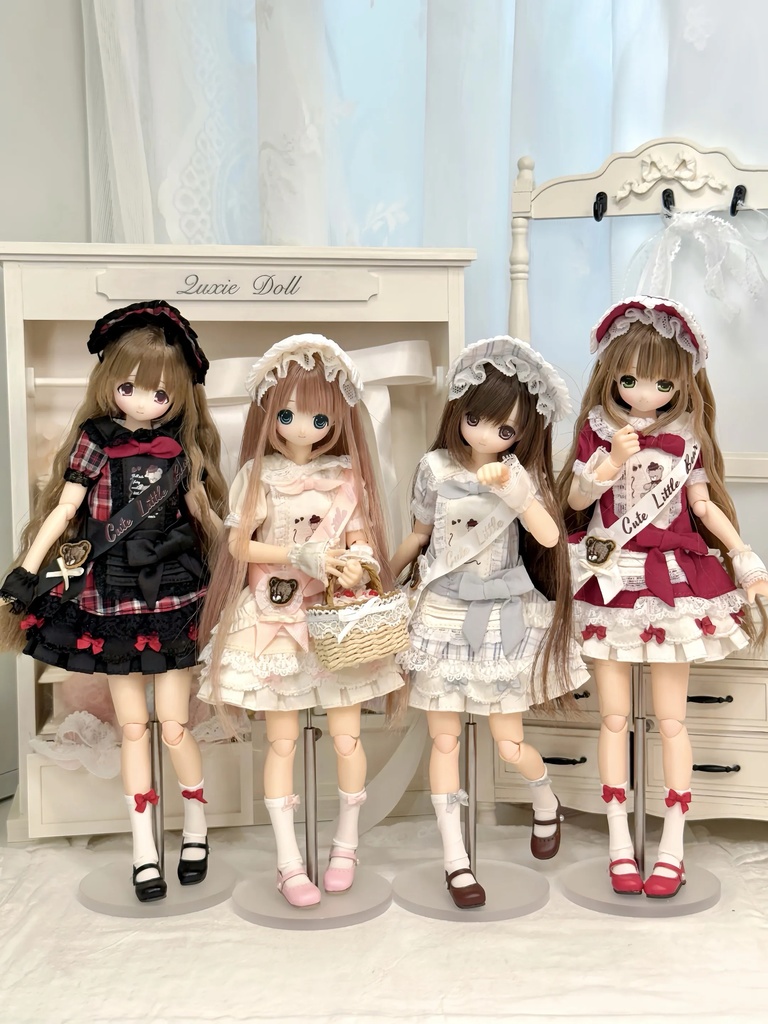 メイドワンピースセット　Azone　OB22　OB24　OB26　オビツ22　オビツ24　オビツ26　1/6ドール服　ピュアニーモ S　ピュアニーモ M