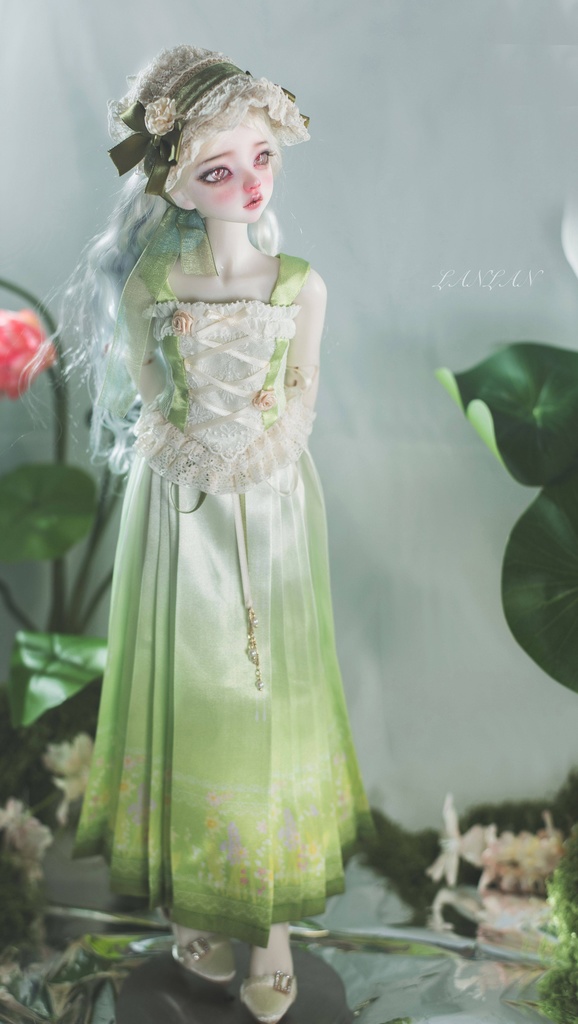 1/4ドール服　若草スカートセット