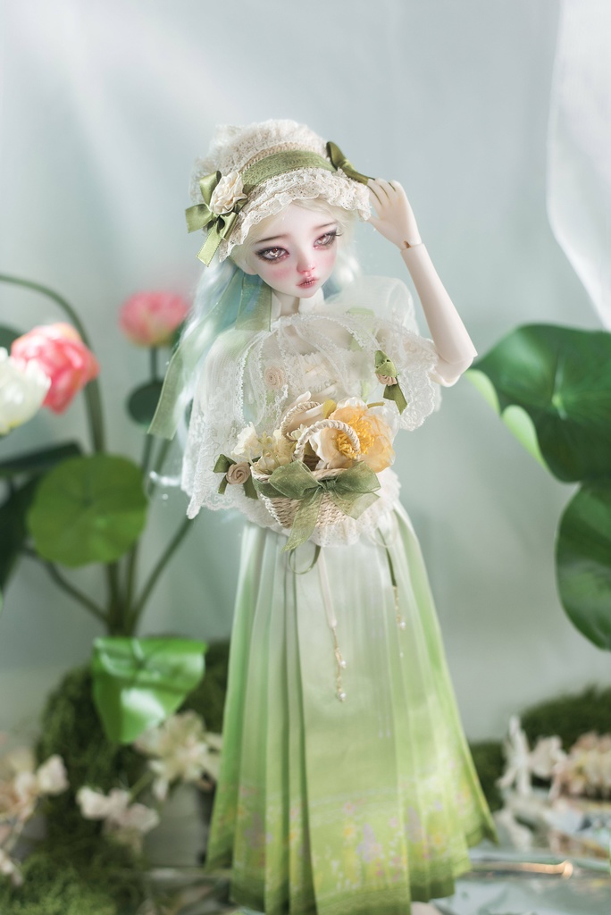 1/4ドール服　若草スカートセット