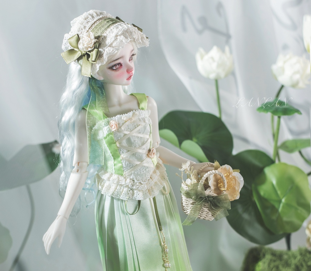 1/4ドール服　若草スカートセット
