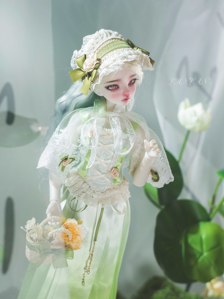 1/4ドール服　若草スカートセット