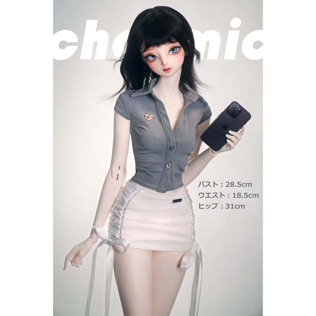 1/3ドール服 半袖シャツ 伸縮素材